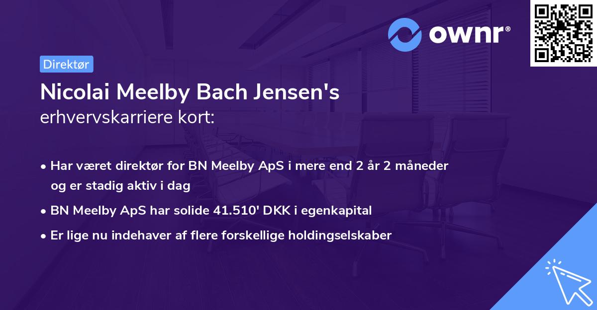 Nicolai Meelby Bach Jensen's erhvervskarriere kort