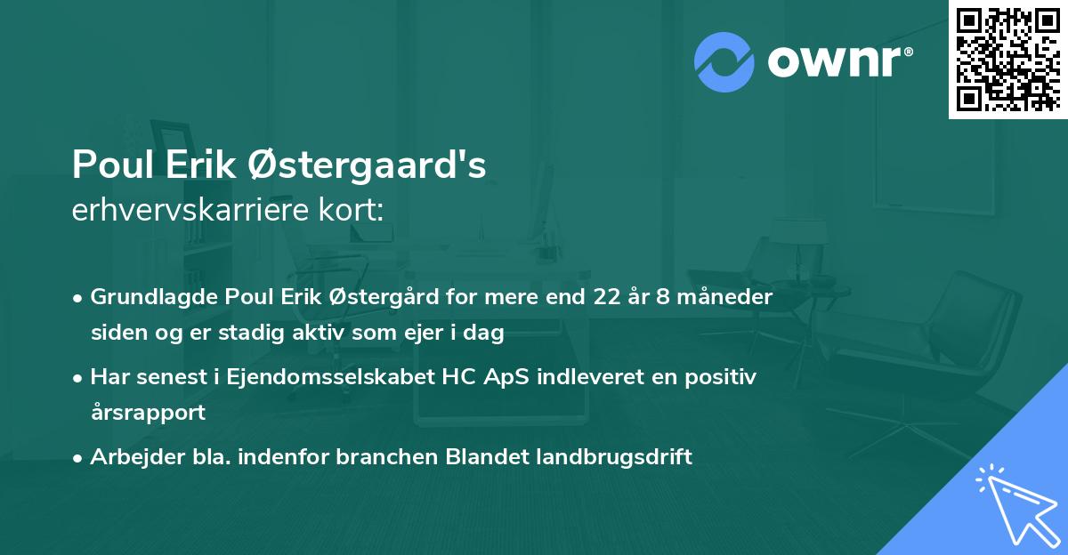 Poul Erik Østergaard's erhvervskarriere kort