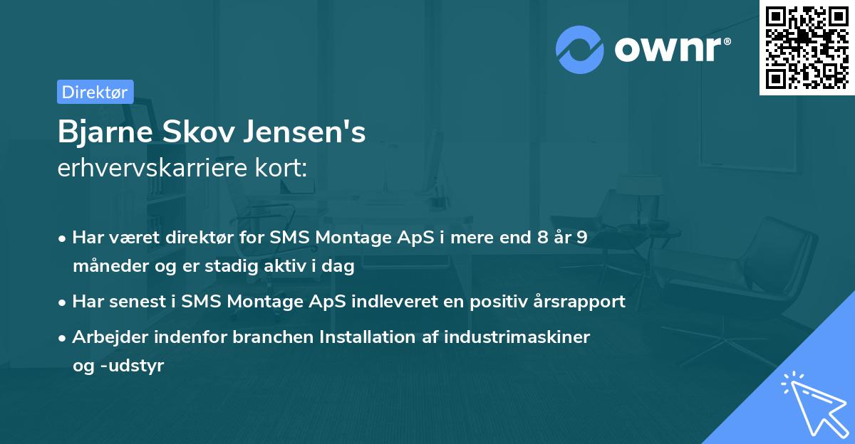 Bjarne Skov Jensen's erhvervskarriere kort