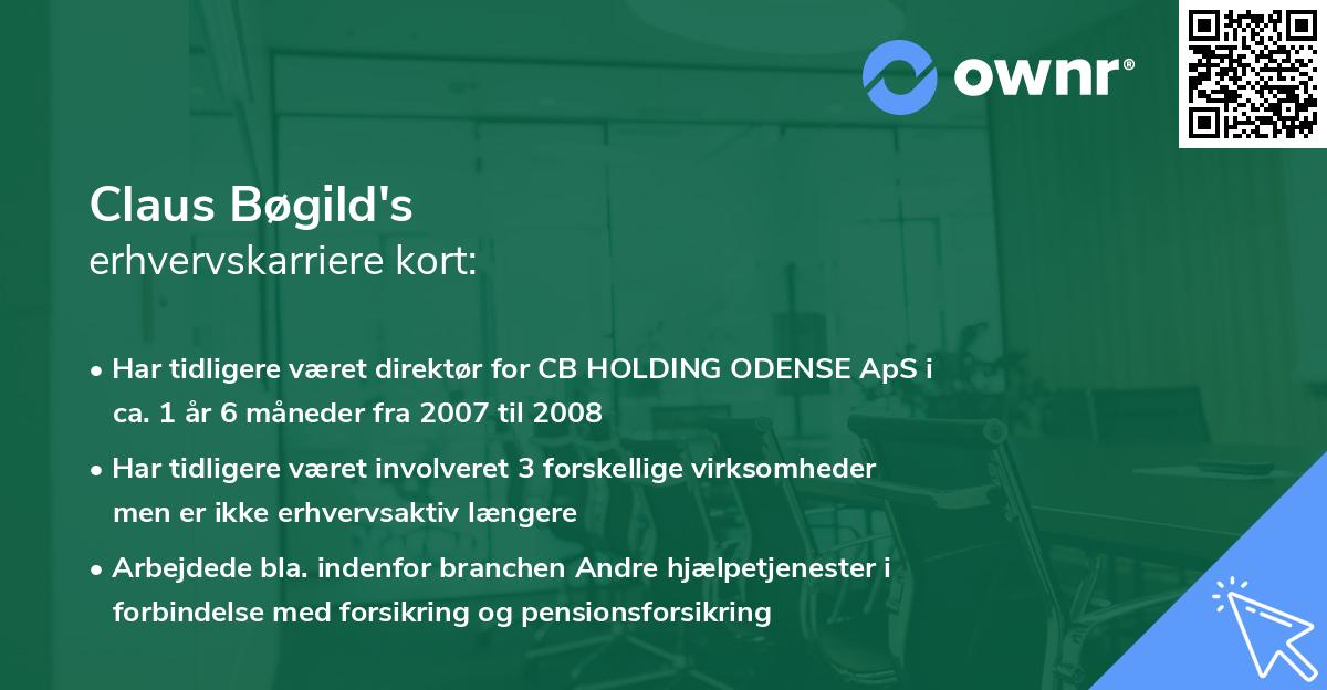 Claus Bøgild's erhvervskarriere kort
