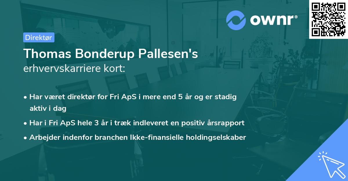 Thomas Bonderup Pallesen's erhvervskarriere kort