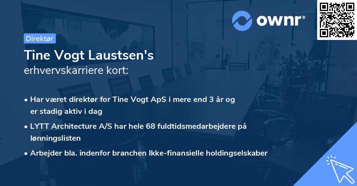Tine Vogt Laustsen's erhvervskarriere kort