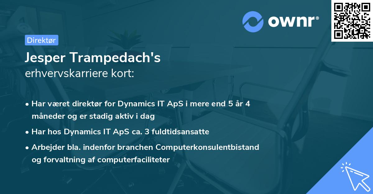 Jesper Trampedach's erhvervskarriere kort