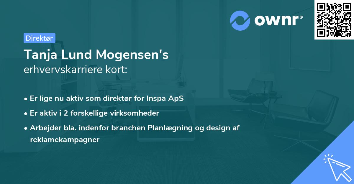 Tanja Lund Mogensen's erhvervskarriere kort