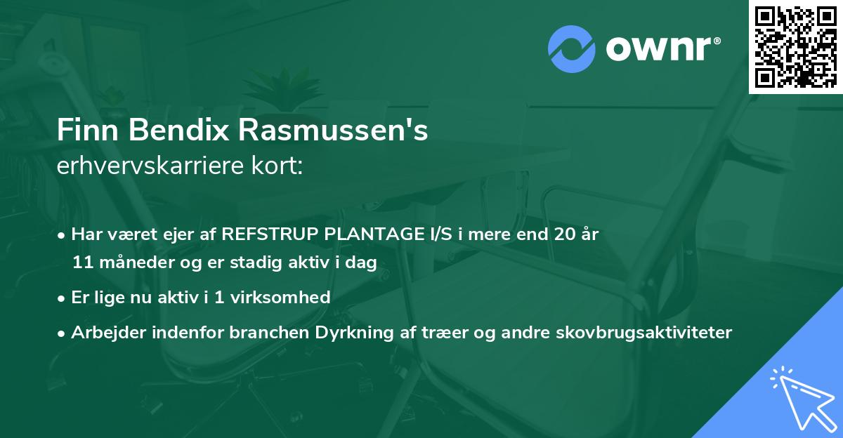 Finn Bendix Rasmussen's erhvervskarriere kort