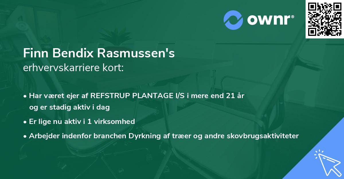 Finn Bendix Rasmussen's erhvervskarriere kort