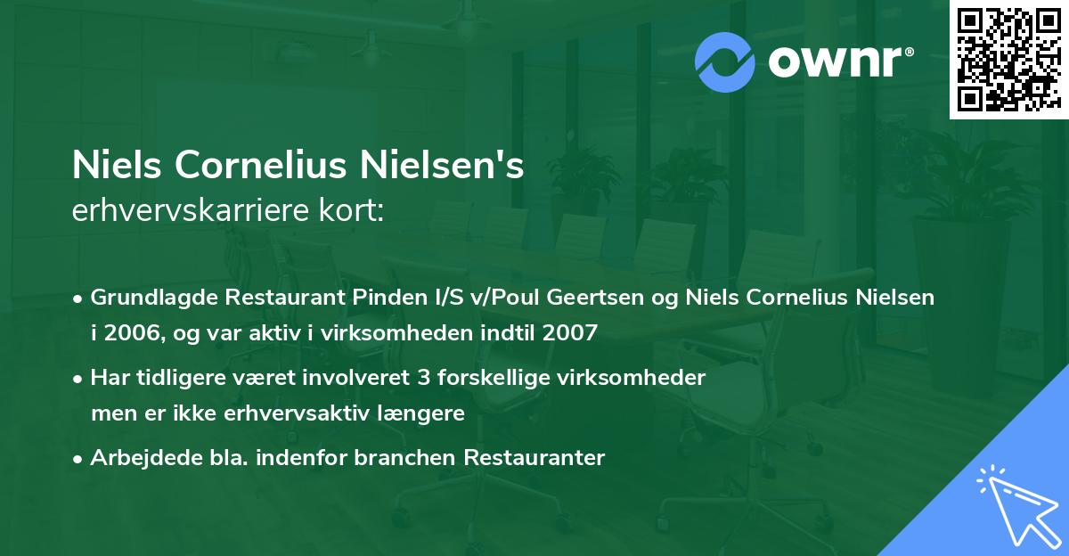Niels Cornelius Nielsen's erhvervskarriere kort