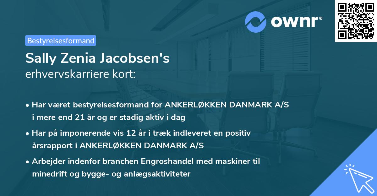 Sally Zenia Jacobsen's erhvervskarriere kort