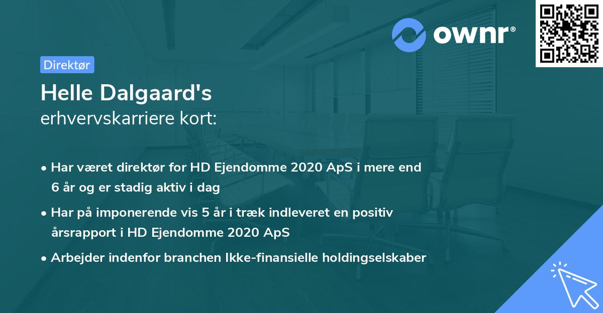 Helle Dalgaard's erhvervskarriere kort