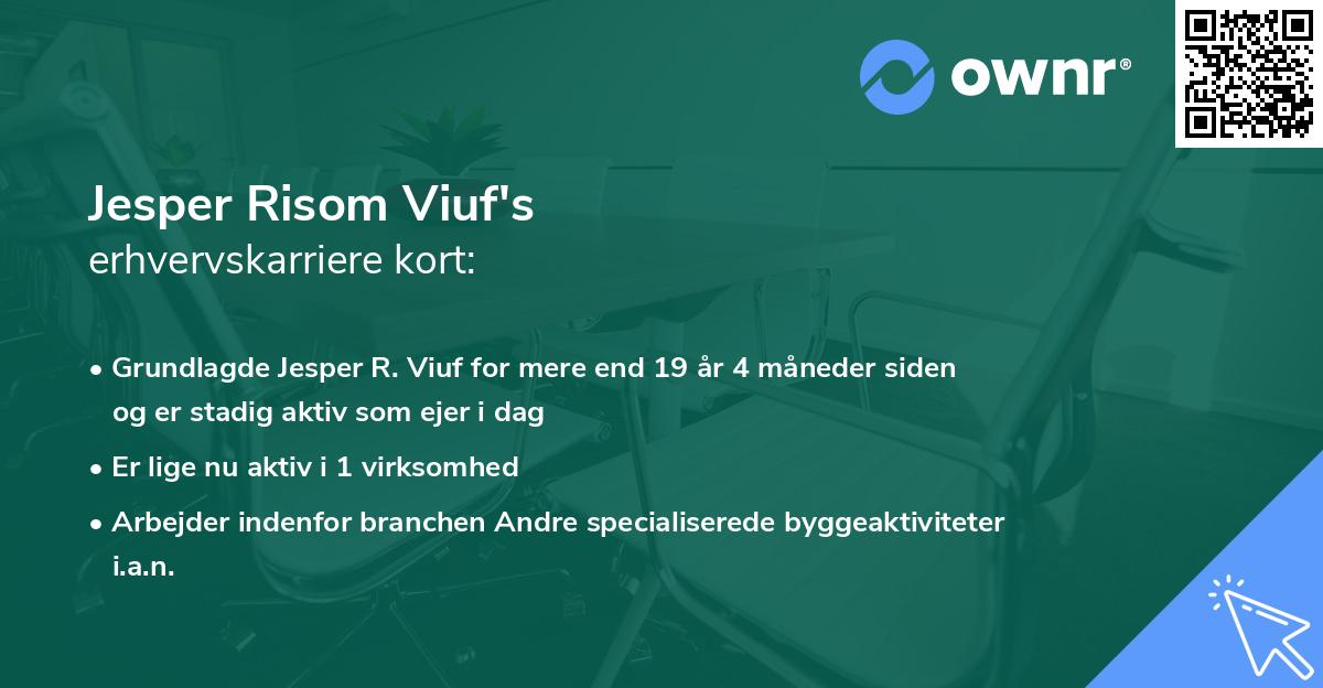 Jesper Risom Viuf's erhvervskarriere kort