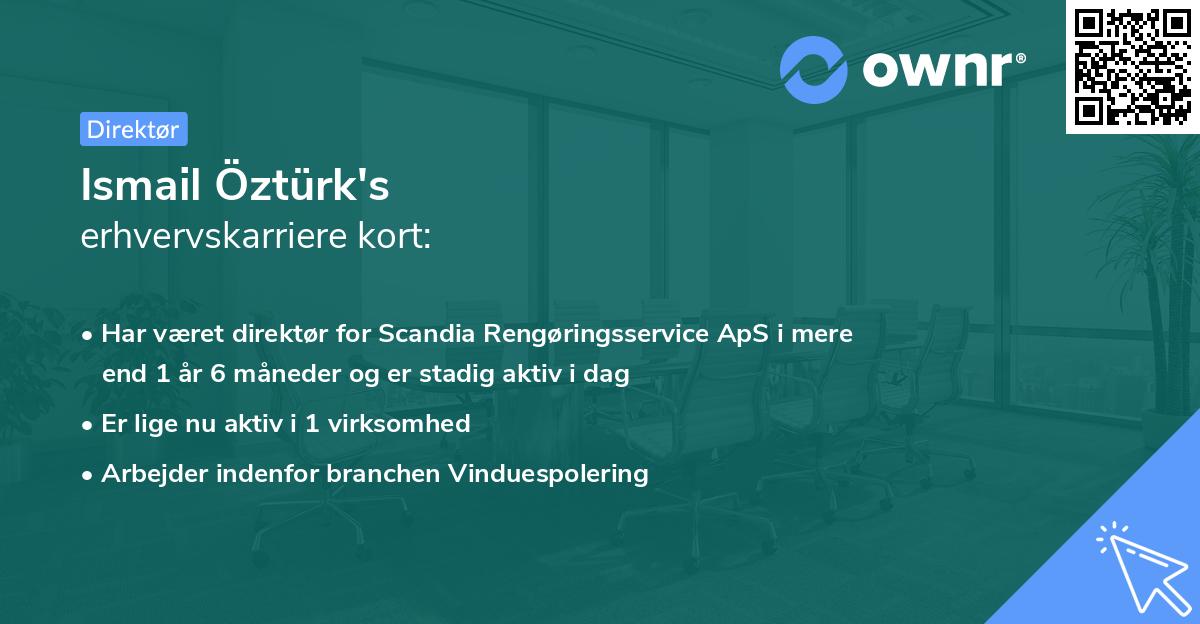 Ismail Öztürk's erhvervskarriere kort