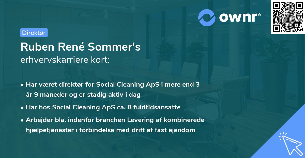 Ruben René Sommer's erhvervskarriere kort
