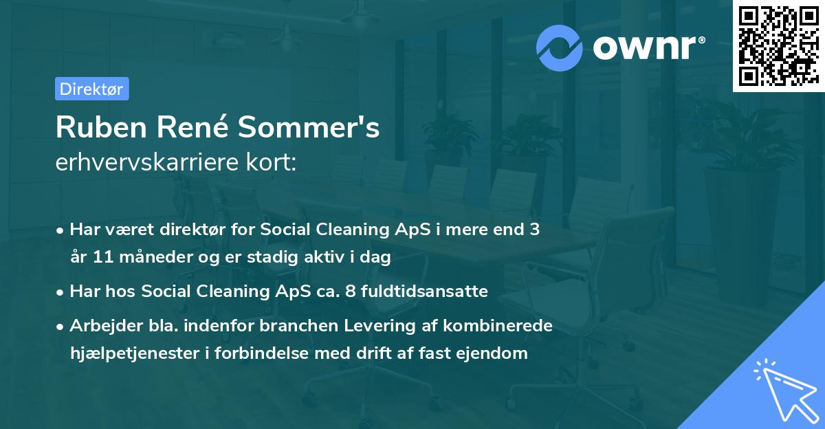 Ruben René Sommer's erhvervskarriere kort