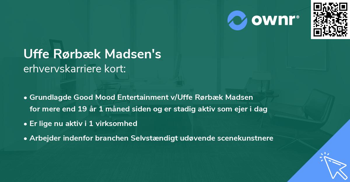Uffe Rørbæk Madsen's erhvervskarriere kort