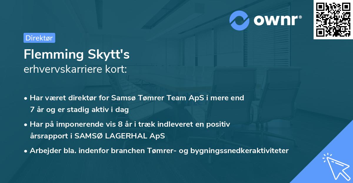 Flemming Skytt's erhvervskarriere kort