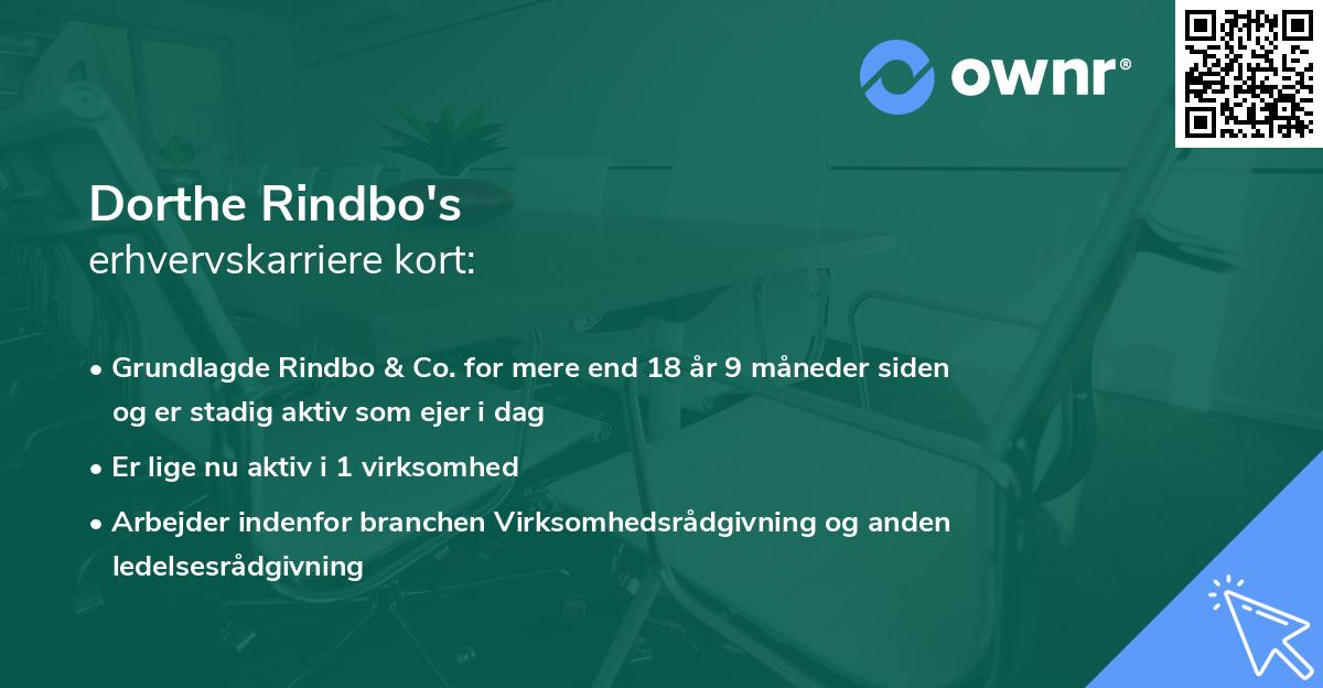 Dorthe Rindbo's erhvervskarriere kort