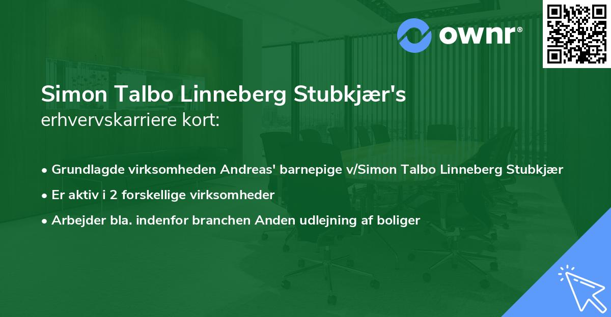 Simon Talbo Linneberg Stubkjær's erhvervskarriere kort