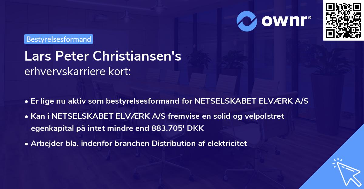 Lars Peter Christiansen's erhvervskarriere kort