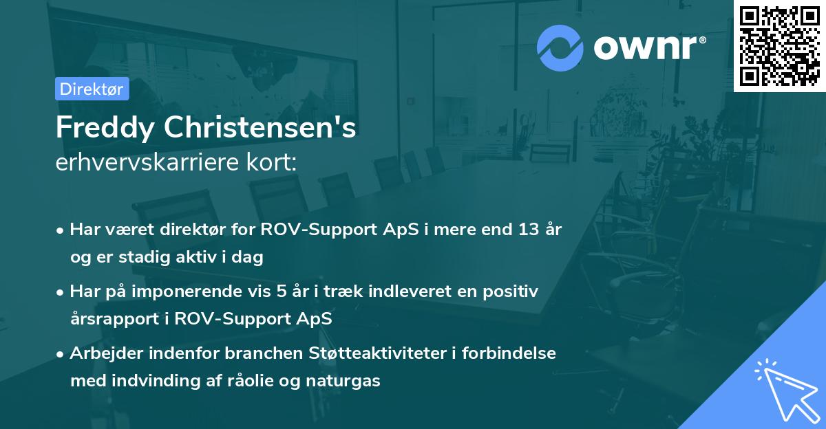 Freddy Christensen's erhvervskarriere kort