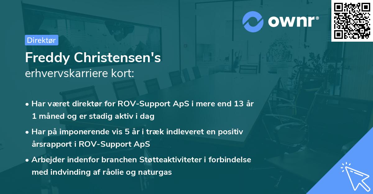 Freddy Christensen's erhvervskarriere kort