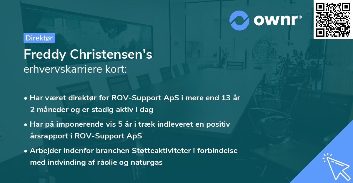 Freddy Christensen's erhvervskarriere kort