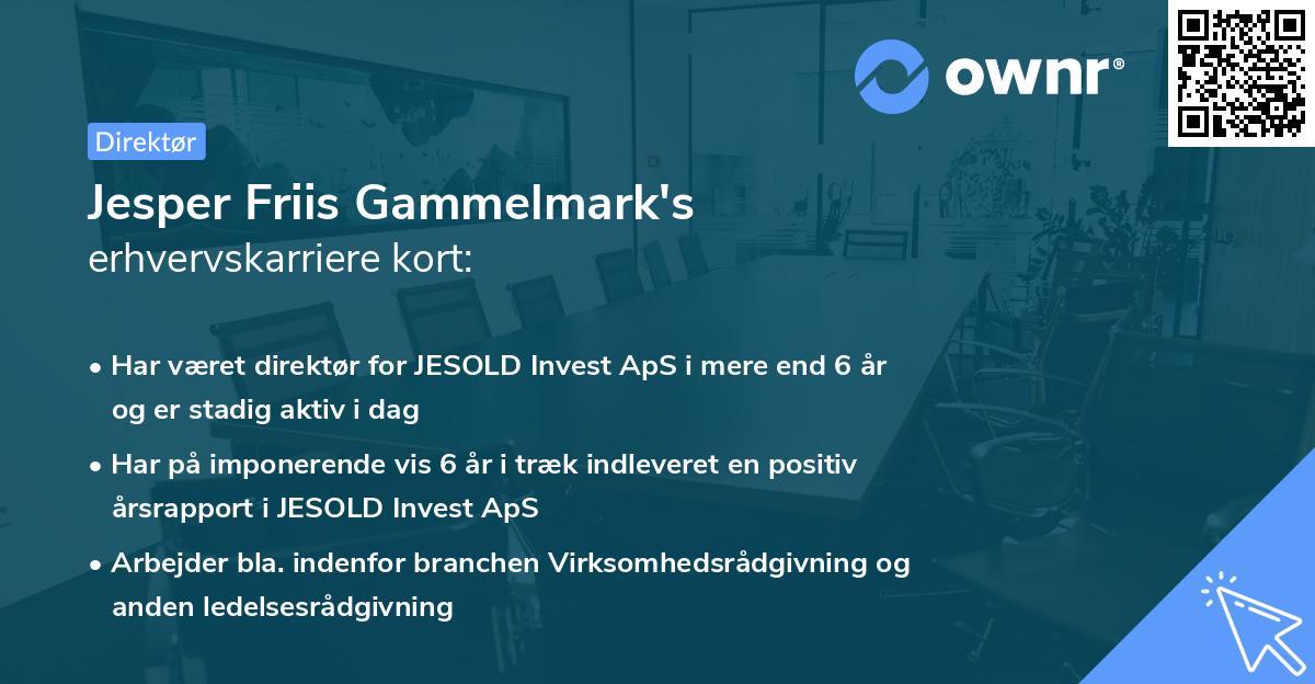 Jesper Friis Gammelmark's erhvervskarriere kort