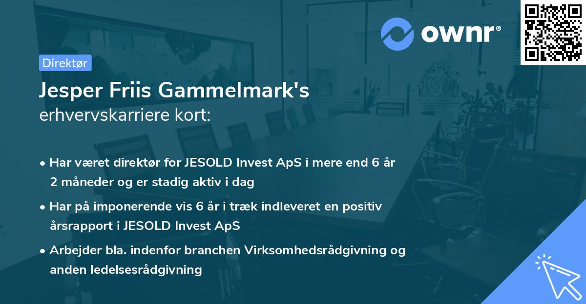 Jesper Friis Gammelmark's erhvervskarriere kort