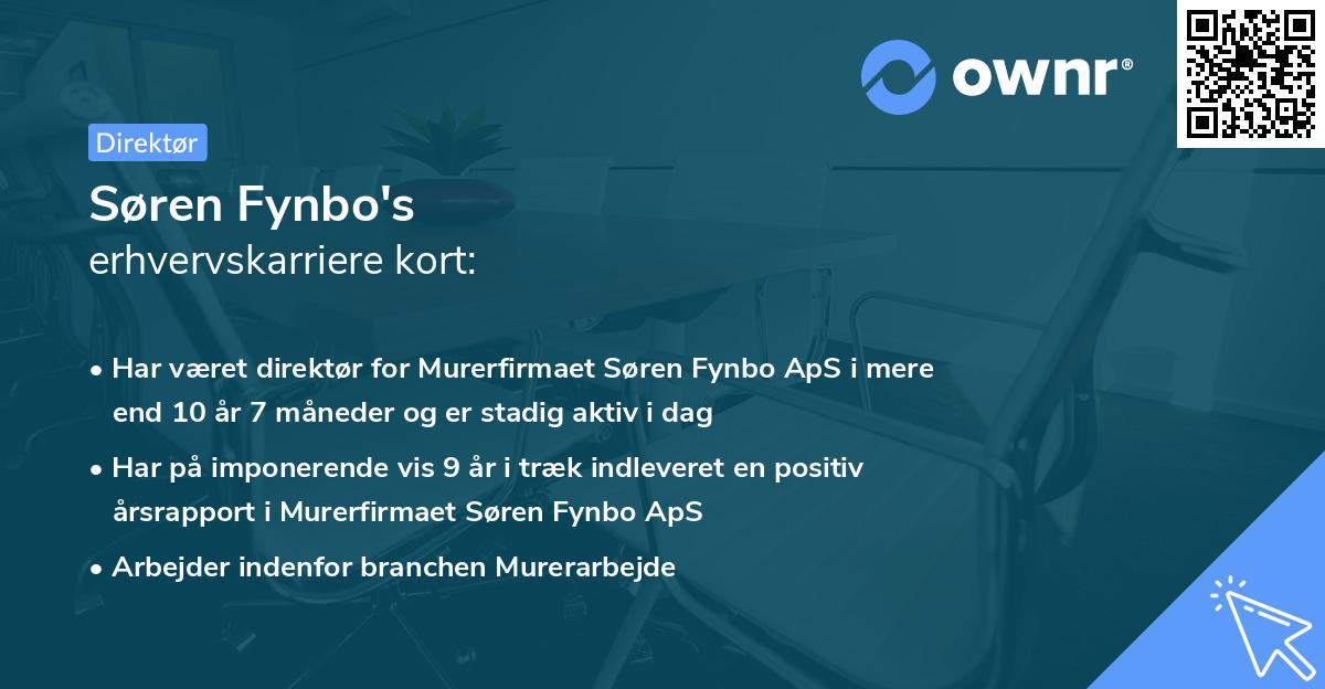 Søren Fynbo's erhvervskarriere kort