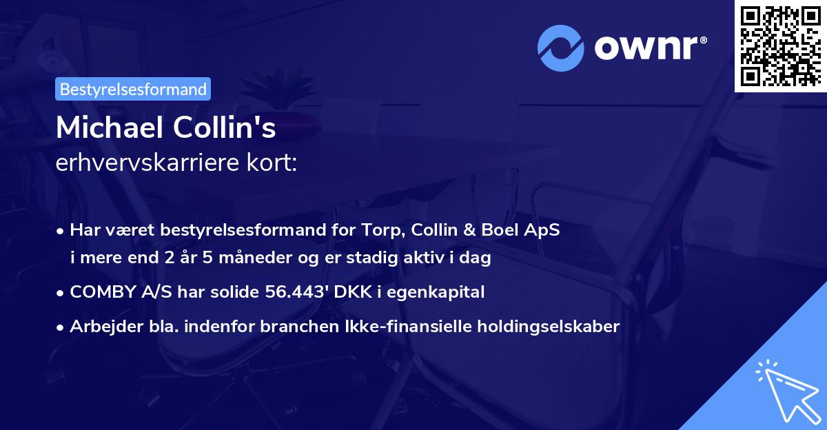 Michael Collin's erhvervskarriere kort