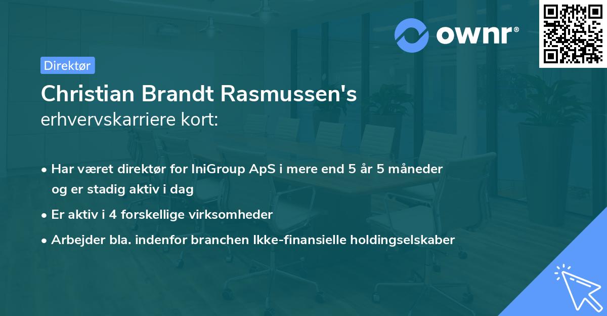 Christian Brandt Rasmussen's erhvervskarriere kort