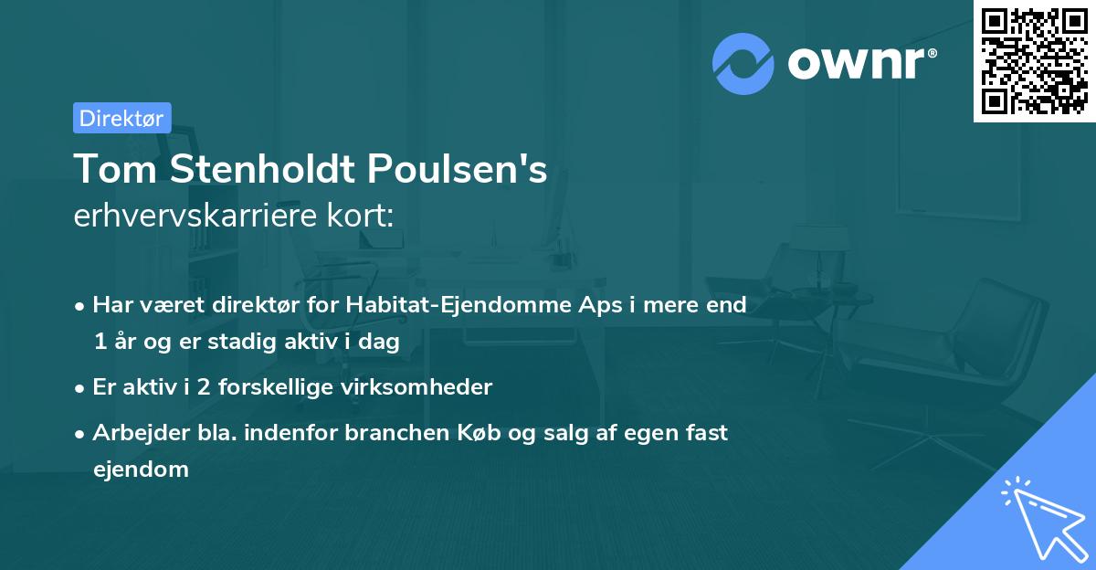 Tom Stenholdt Poulsen's erhvervskarriere kort