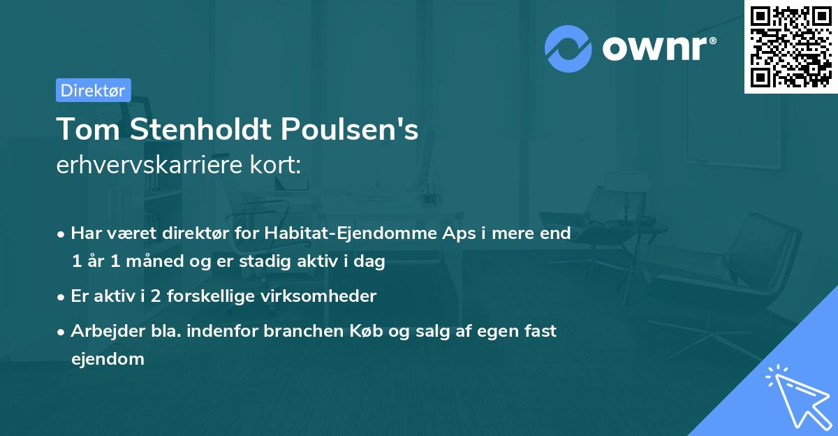 Tom Stenholdt Poulsen's erhvervskarriere kort