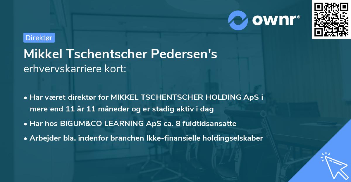 Mikkel Tschentscher Pedersen's erhvervskarriere kort