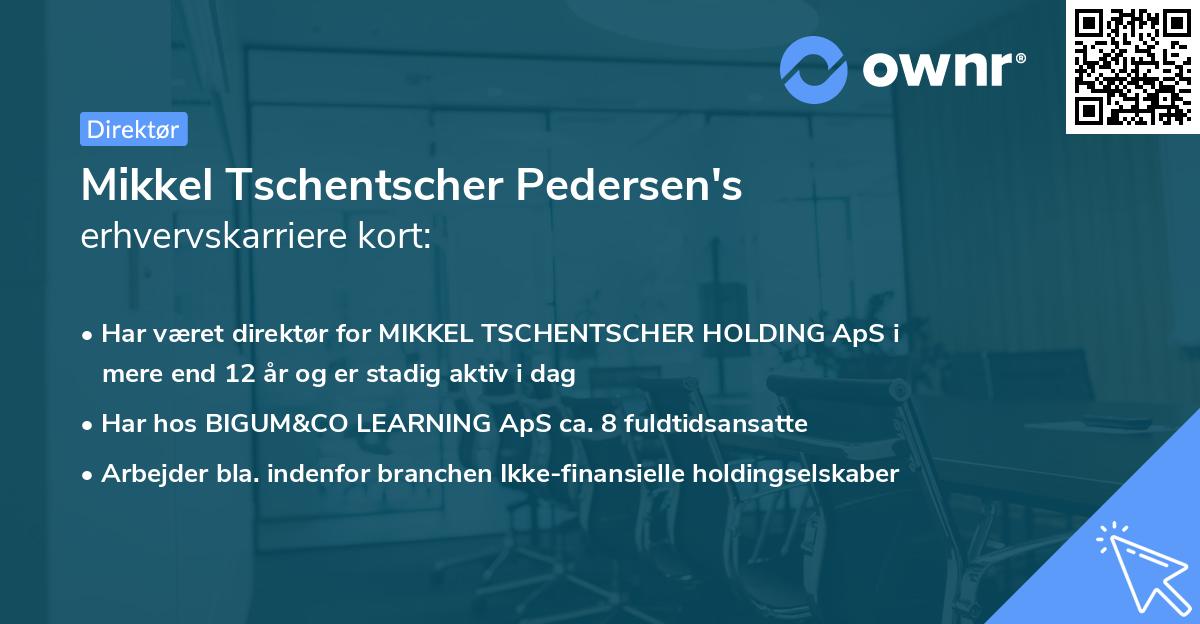 Mikkel Tschentscher Pedersen's erhvervskarriere kort