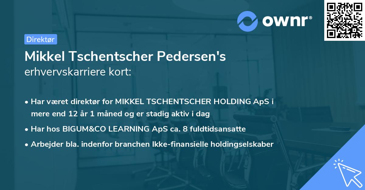 Mikkel Tschentscher Pedersen's erhvervskarriere kort