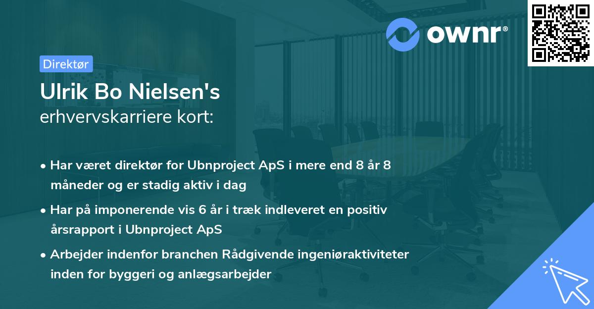 Ulrik Bo Nielsen's erhvervskarriere kort