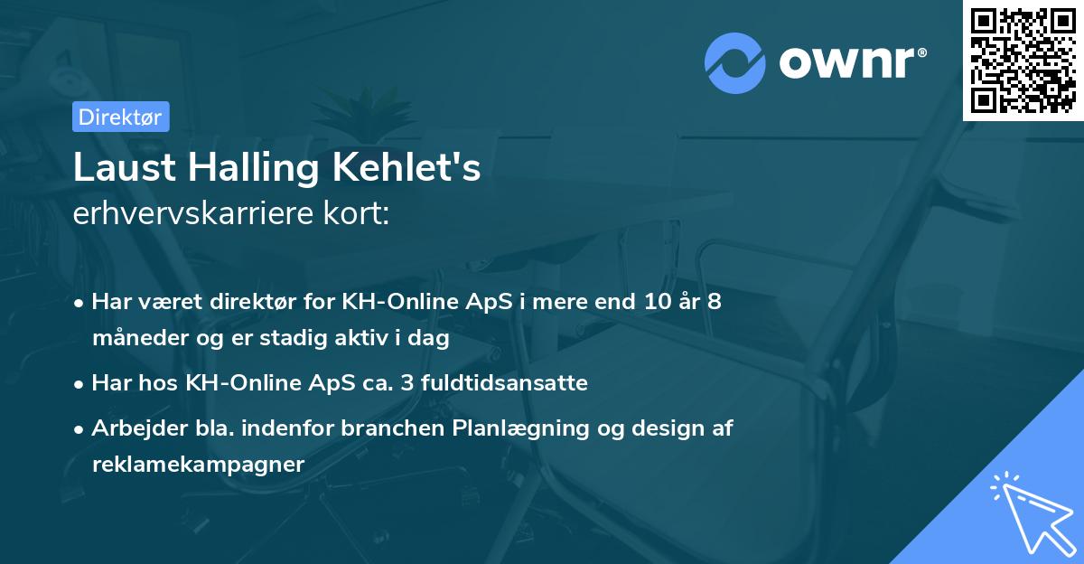 Laust Halling Kehlet's erhvervskarriere kort