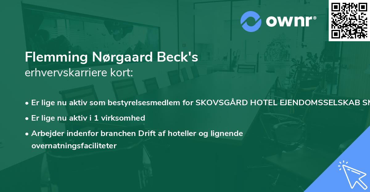 Flemming Nørgaard Beck's erhvervskarriere kort