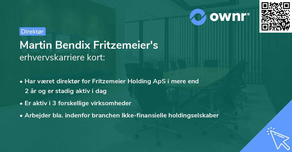 Martin Bendix Fritzemeier's erhvervskarriere kort