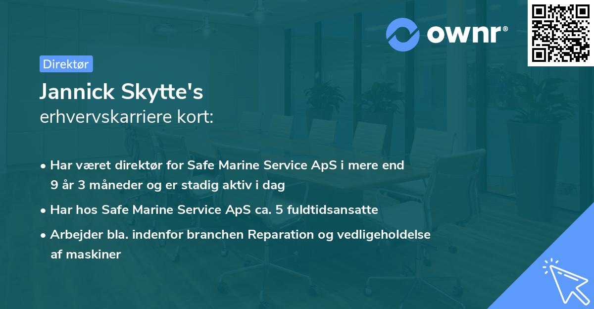 Jannick Skytte's erhvervskarriere kort