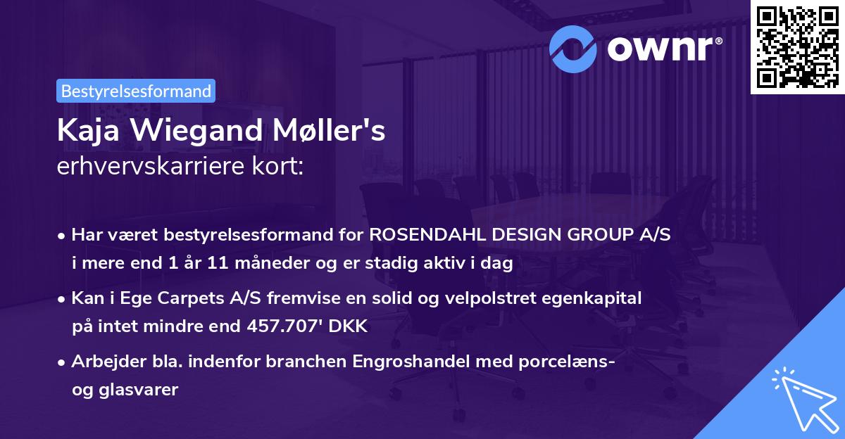 Kaja Wiegand Møller's erhvervskarriere kort