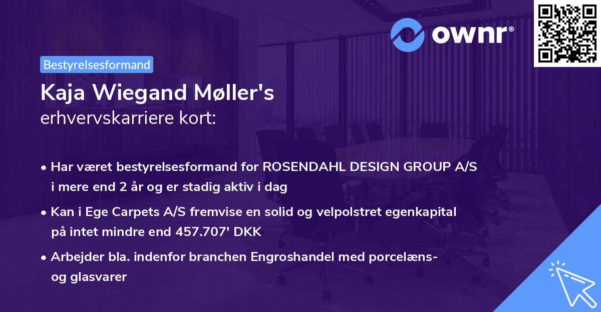 Kaja Wiegand Møller's erhvervskarriere kort