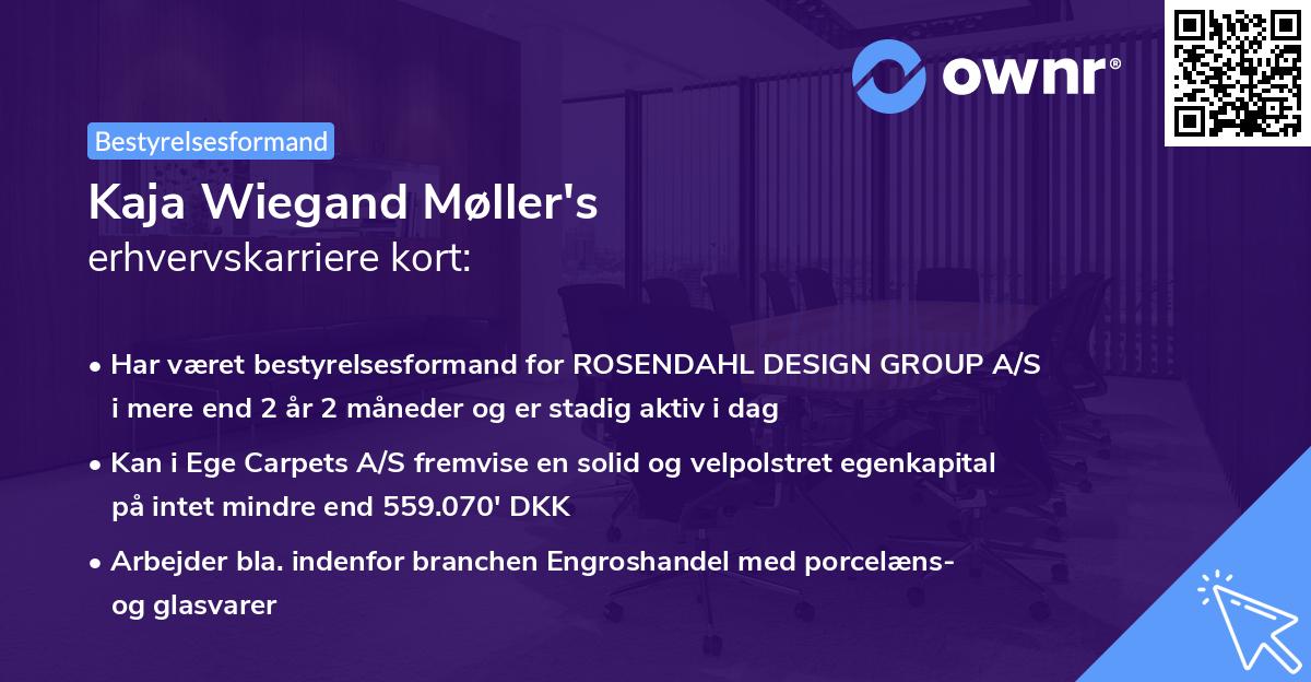 Kaja Wiegand Møller's erhvervskarriere kort