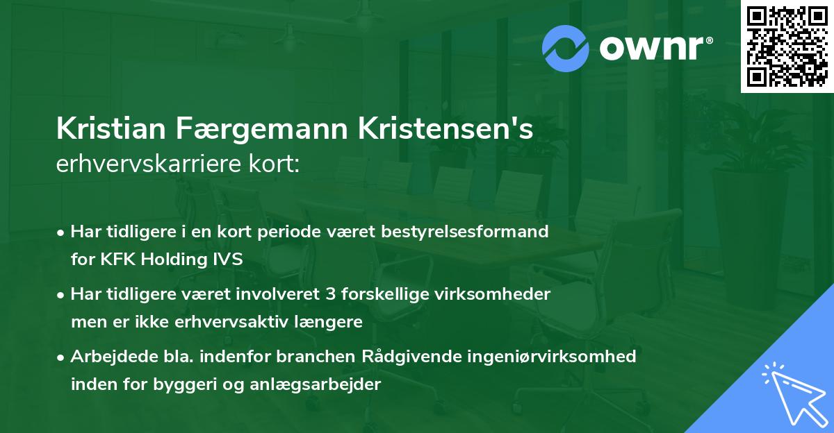 Kristian Færgemann Kristensen's erhvervskarriere kort