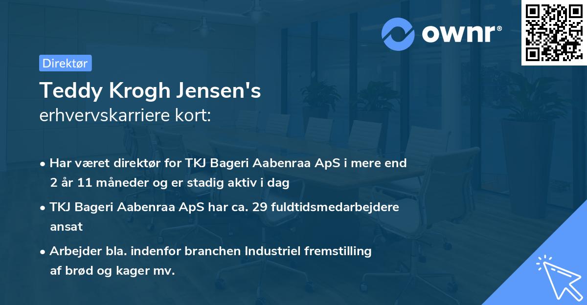Teddy Krogh Jensen's erhvervskarriere kort