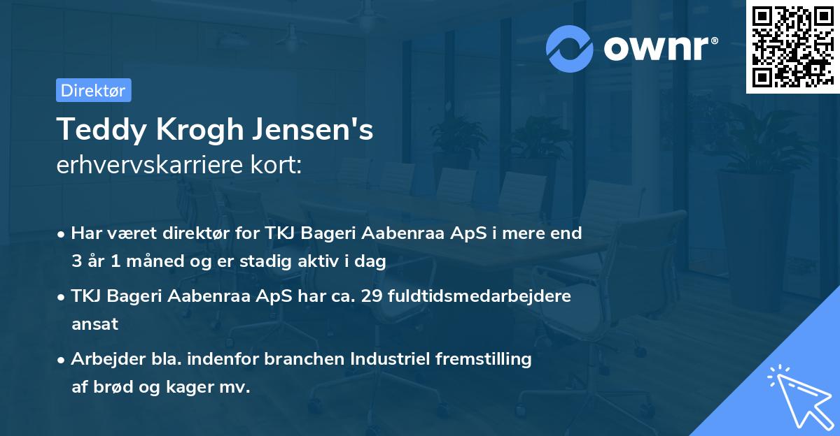 Teddy Krogh Jensen's erhvervskarriere kort