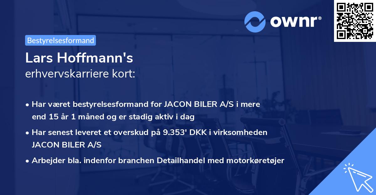 Lars Hoffmann's erhvervskarriere kort