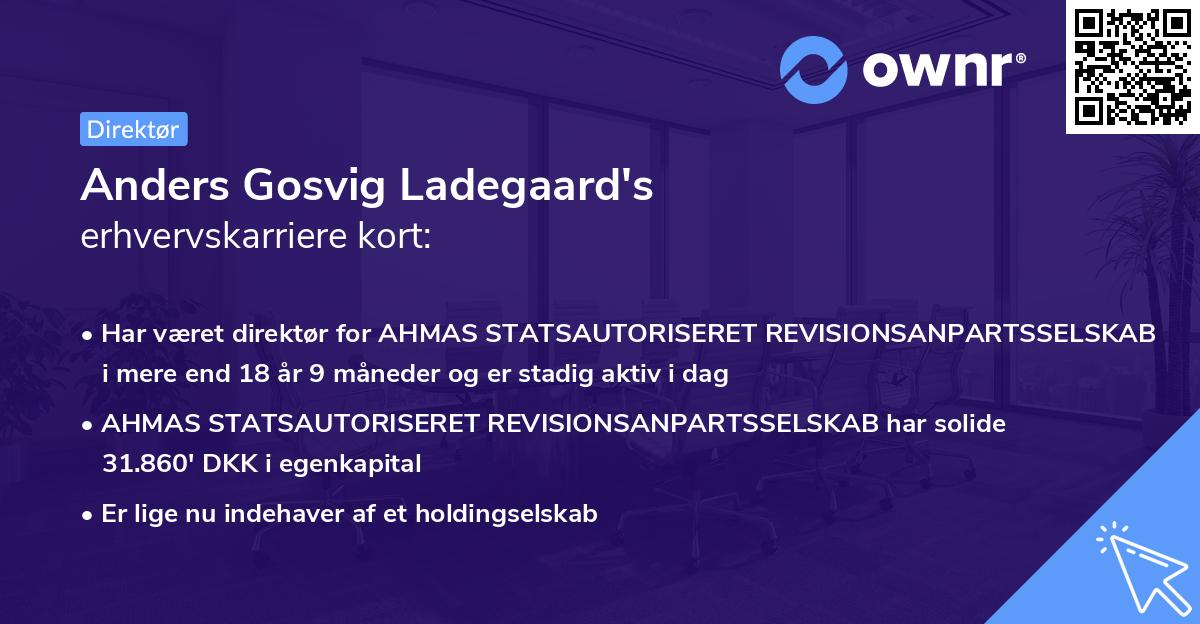 Anders Gosvig Ladegaard's erhvervskarriere kort