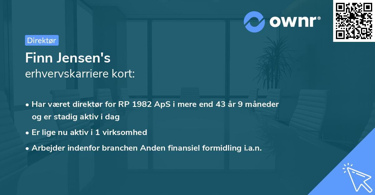Finn Jensen's erhvervskarriere kort