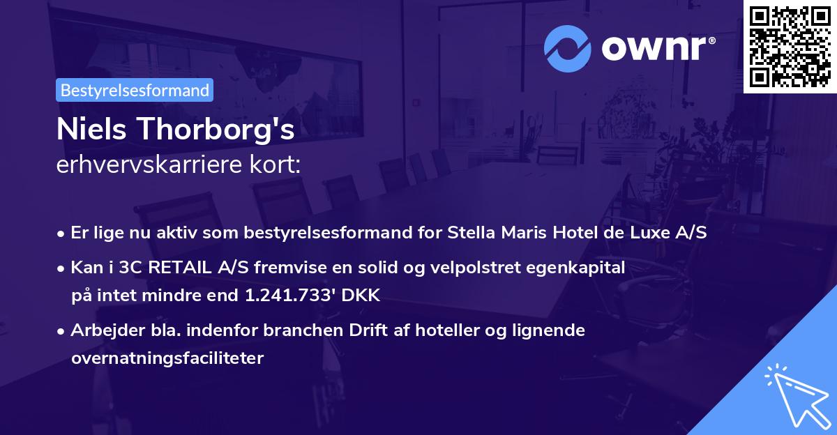 Niels Thorborg's erhvervskarriere kort